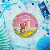 Custom Birthday Party Platte Girl 1 Jahr alt Pappteller (Party)