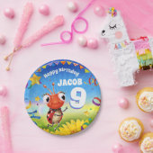 Custom Birthday Party Platte Junge 9 Jahre alt Pappteller (Party)