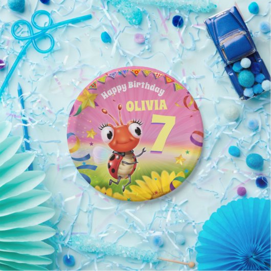 Custom Birthday Party Platte Mädchen 7 Jahre alt Pappteller (Party)