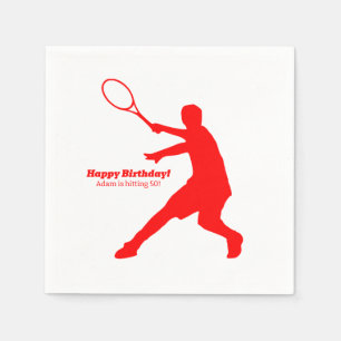 Custom Birthday Party Servietten für Tennisspieler