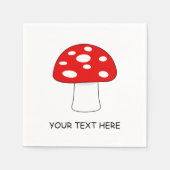 Custom Birthday Party Servietten mit rotem Pilz (Vorderseite)