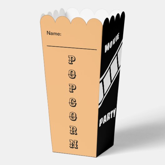 Custom Birthday Party Snack Movie Night Popcorn Geschenkschachtel (Rückseite)