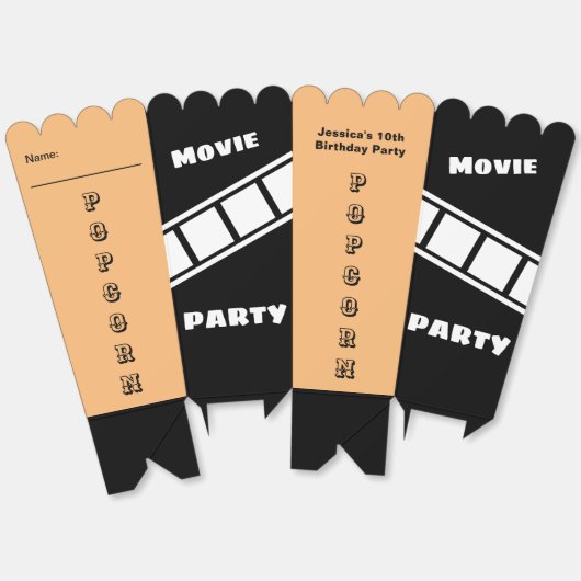 Custom Birthday Party Snack Movie Night Popcorn Geschenkschachtel (Ungeklappt)
