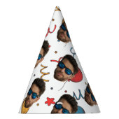 Custom Birthday, Photo, Face, Pattern, Party Decor Partyhütchen (Rechts)