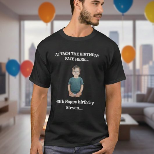 Custom Birthday Photo Shirt – Personalized Face