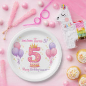 Custom Birthday Plates for Kids - 5th Birthday Pappteller (Party)
