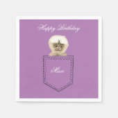 Custom Birthday Pocket Affe Serviette (Vorderseite)