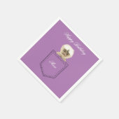 Custom Birthday Pocket Affe Serviette (Ecke)