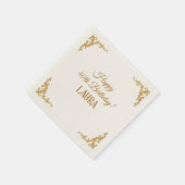 Custom Birthday Royal Gold Serviette (Ecke)