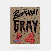 Custom Birthday Sign Acrylschild (Vorderseite)