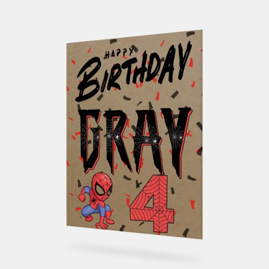 Custom Birthday Sign Acrylschild (Winkel)