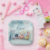 Custom Birthday Sign Chugga Chugga Choo Choo Pappteller (Party)