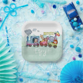 Custom Birthday Sign Chugga Chugga Choo Choo Pappteller (Party)