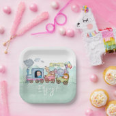 Custom Birthday Sign Chugga Chugga Choo Choo Pappteller (Party)