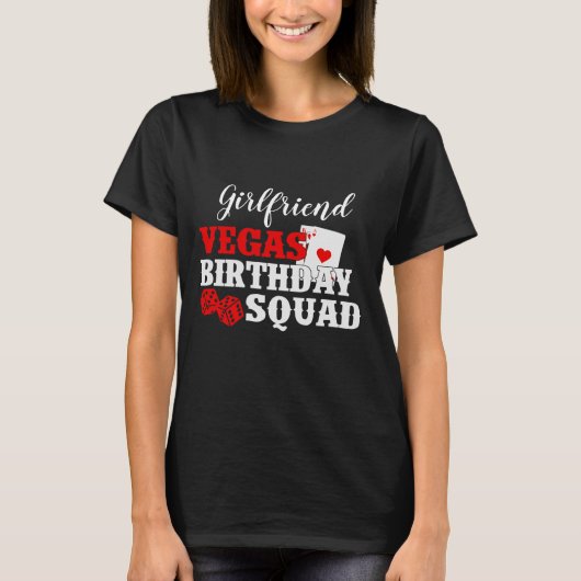 Custom Birthday Squad Vegas Matching T - Shirt (Vorderseite)