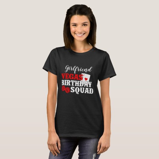 Custom Birthday Squad Vegas Matching T - Shirt (Vorne ganz)