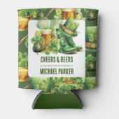 Custom Birthday St Patrick's Day Cheers Biere Dosenkühler (Vorderseite)