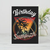 Custom Birthday Summer Party Beach Celebration Einladung (Stehend Vorderseite)