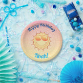 Custom Birthday Sun mit Shades Pappteller (Party)