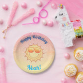 Custom Birthday Sun mit Shades Pappteller (Party)