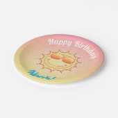 Custom Birthday Sun mit Shades Pappteller (Schrägansicht)