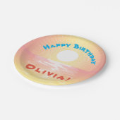 Custom Birthday Sunset Pappteller (Schrägansicht)