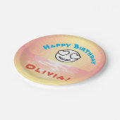 Custom Birthday Sunset Pappteller (Schrägansicht)