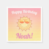 Custom Birthday Sunset Serviette (Vorderseite)