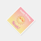 Custom Birthday Sunset Serviette (Ecke)