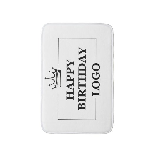 Custom Birthday Template Personalize Gift Design Badematte (Vorderseite Vertikal)