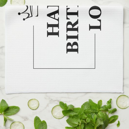 Custom Birthday Template Personalize Gift Design Geschirrtuch (Gefaltet)