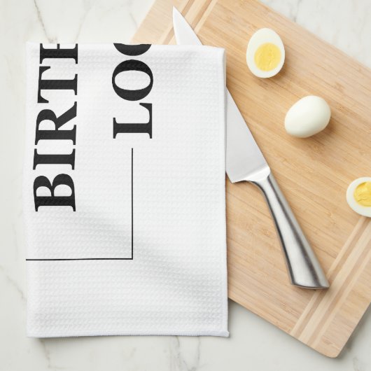 Custom Birthday Template Personalize Gift Design Geschirrtuch (Viertel Falte)