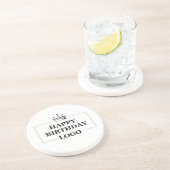 Custom Birthday Template Personalize Gift Design Getränkeuntersetzer (Seite)