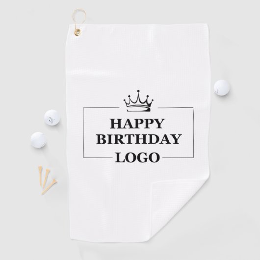 Custom Birthday Template Personalize Gift Design Golfhandtuch (Insitu)