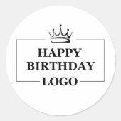 Custom Birthday Template Personalize Gift Design Runder Aufkleber (Vorderseite)