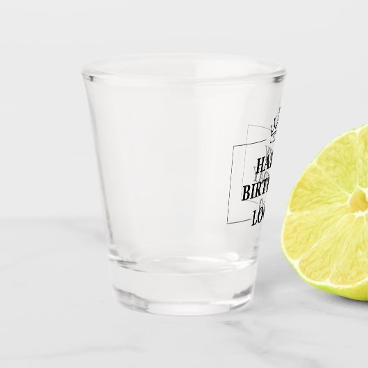 Custom Birthday Template Personalize Gift Design Schnapsglas (Links)