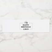 Custom Birthday Template Personalize Gift Design Wasserflaschenetikett (Einzelnes Label)