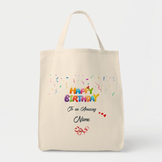 Custom Birthday Tote Bag - Einzigartiges Geschenk  Tragetasche (Vorne)