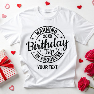 Custom Birthday Trip 2025 Birthday Squad Travel T-Shirt