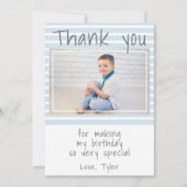 Custom Birthday Vielen Dank Foto-Karte (Vorderseite)