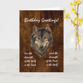 Custom Birthday - Wolf und Pack Quote Karte (Gelbe Blume)