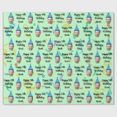 Custom Birthday Wrapping Paper Geschenkpapier (Flach)