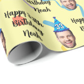 Custom Birthday Wrapping Paper, Happy Birthday Geschenkpapier (Rolleneckpunkt)
