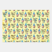 Custom Birthday Wrapping Paper, Happy Birthday Geschenkpapier Set (Vorderseite 2)