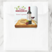 Custom BIRTHDAY YEAR Wine Gift Aufkleber (Tasche)