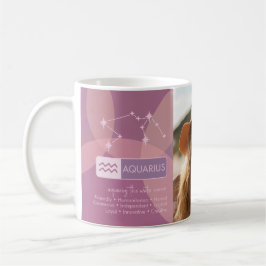 Custom Birthday - Zodiac Aquarius - Name Foto Kaffeetasse