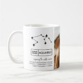 Custom Birthday - Zodiac Aquarius - Name Foto Kaffeetasse (Links)