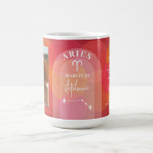 Custom Birthday Zodiac Aries - Foto Modernes Desig Kaffeetasse (Mittel)
