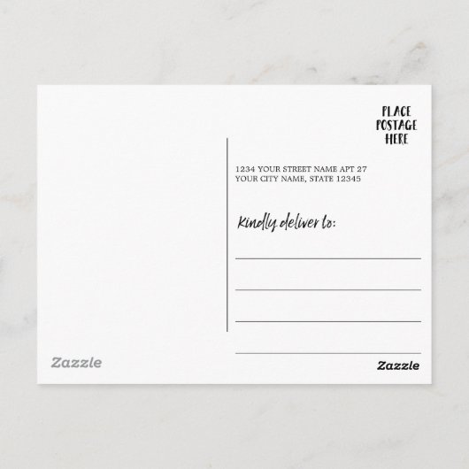 Custom Birthday Zodiac Aries - Modern Design Postkarte (Rückseite)