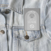 Custom Birthday Zodiac Cancer - Modernes Design Button (Insitu)